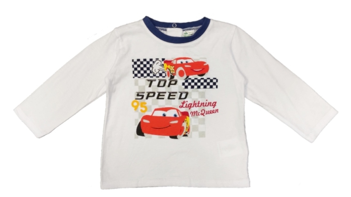 Baby Langarmshirt für Jungen Disney Cars in weiß